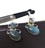 Labradorite Gemstone Pendant, Sterling Silver Gemstone Jewelry, DIY Pendant Jewelry Supplies , Gifts for Her, 1 Pc