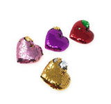 Reversible Sequin Heart Shape Hair Clips, Sequins Hair Bow Kids Hair Accessories, Valentines Clips for Girls, 1 Pc