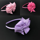 Hair Bow Headband for Girls, Hair Accessories for Kids, Satin Lined Hard Hair bow Hairband, Birthday Gift and Party Favors, 1 Pc