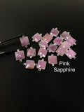 10pcs/ 15 Pcs Natural Sapphire Gemstone Connectors, Sterling Silver Bulk Wholesale Jewelry Supplies, 18X11mm