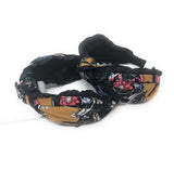 Wide Headband for Girls, Bohemian Turban Headbands, Printed Floral Ruffle Retro Hairbands, 1 Pc