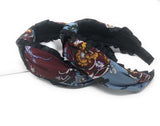 Wide Headband for Girls, Bohemian Turban Headbands, Printed Floral Ruffle Retro Hairbands, 1 Pc