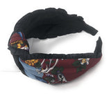 Wide Headband for Girls, Bohemian Turban Headbands, Printed Floral Ruffle Retro Hairbands, 1 Pc