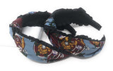 Wide Headband for Girls, Bohemian Turban Headbands, Printed Floral Ruffle Retro Hairbands, 1 Pc