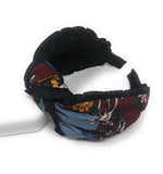 Wide Headband for Girls, Bohemian Turban Headbands, Printed Floral Ruffle Retro Hairbands, 1 Pc