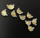 10Pcs/ 15 Pcs Natural Sapphire Gemstone Connectors, Sterling Silver Bulk Wholesale Jewelry Supplies, 14x10mm - 17x12mm