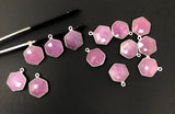 10 Pcs / 12 Pcs Natural Sapphire Gemstone Charms, Wholesale Silver Jewelry Supplies, Bulk Wholesale Charms, 16x12mm - 17x13mm
