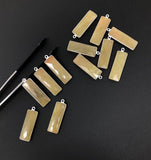 Natural Sapphire Gemstone Bar Charms, Jewelry Supplies for Jewelry Making, Bulk Wholesale Charms, Blue /Pink / Yellow, 1 pc