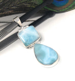 Larimar Pendant, Natural Gemstone Pendant, Sterling Silver Jewelry, Bohemian Jewelry, Wholesale Jewelry Making Supplies, Gifts for Her