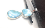 Larimar Pendant, Natural Gemstone Pendant, Sterling Silver Jewelry, Bohemian Jewelry, Wholesale Jewelry Making Supplies, Gifts for Her