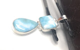 Larimar Pendant, Natural Gemstone Pendant, Sterling Silver Jewelry, Bohemian Jewelry, Wholesale Jewelry Making Supplies, Gifts for Her