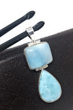 Larimar Pendant, Natural Gemstone Pendant, Sterling Silver Jewelry, Bohemian Jewelry, Wholesale Jewelry Supplies, Gifts for Her