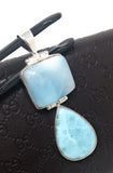 Larimar Pendant, Natural Gemstone Pendant, Sterling Silver Jewelry, Bohemian Jewelry, Wholesale Jewelry Supplies, Gifts for Her