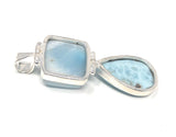Larimar Pendant, Natural Gemstone Pendant, Sterling Silver Jewelry, Bohemian Jewelry, Wholesale Jewelry Supplies, Gifts for Her