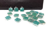 Natural Amazonite Gemstone Charms, Sterling Silver Charms, Jewelry Supplies for Jewelry Making, Wholesale Jewelry Findings, 1 Pc