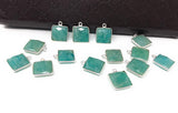 Natural Amazonite Gemstone Charms, Sterling Silver Charms, Jewelry Supplies for Jewelry Making, Wholesale Jewelry Findings, 1 Pc