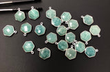 Natural Amazonite Gemstone Charms, Sterling Silver Charms, Jewelry Supplies for Jewelry Making, Wholesale Jewelry Findings, 1 Pc