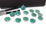 Natural Amazonite Gemstone Charms, Sterling Silver Charms, Jewelry Supplies for Jewelry Making, Wholesale Jewelry Findings, 1 Pc