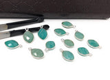 Natural Amazonite Gemstone Charms, Sterling Silver Charms, Jewelry Supplies for Jewelry Making, Wholesale Jewelry Findings, 1 Pc