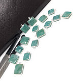 Natural Amazonite Gemstone Charms, Sterling Silver Charms, Jewelry Supplies for Jewelry Making, Wholesale Jewelry Findings, 1 Pc