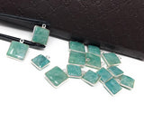 Natural Amazonite Gemstone Charms, Sterling Silver Charms, Jewelry Supplies for Jewelry Making, Wholesale Jewelry Findings, 1 Pc