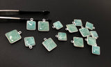 Natural Amazonite Gemstone Charms, Sterling Silver Charms, Jewelry Supplies for Jewelry Making, Wholesale Jewelry Findings, 1 Pc