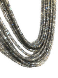 Labradorite Gemstone Beads, Bulk Wholesale Beads for Jewelry Making, Natural Faceted Labradorite Beads , 13" Strand
