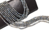 Labradorite Gemstone Beads - Blue Fire Coated Labradorite Beads, Bulk Wholesale Beads for Jewelry Making, 4-4.5mm, 13" Strand