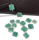 Natural Amazonite Gemstone Connector, Sterling Silver Connectors, Jewelry Supplies for Jewelry Making, Wholesale Jewelry Findings, 1 pc