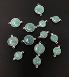 Natural Amazonite Gemstone Connector, Sterling Silver Connectors, Jewelry Supplies for Jewelry Making, Wholesale Jewelry Findings, 1 pc