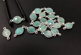 Natural Amazonite Gemstone Connector, Sterling Silver Connectors, Jewelry Supplies for Jewelry Making, Wholesale Jewelry Findings, 1 pc