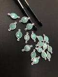 Natural Amazonite Gemstone Connector, Sterling Silver Connectors, Jewelry Supplies for Jewelry Making, Wholesale Jewelry Findings, 1 pc