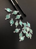 Natural Amazonite Gemstone Connector, Sterling Silver Connectors, Jewelry Supplies for Jewelry Making, Wholesale Jewelry Findings, 1 pc