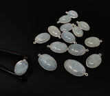 Natural Aquamarine Connectors, Sterling Silver Gemstone Connectors, Jewelry Findings, Jewelry Supplies for Jewelry Making, 1 pc
