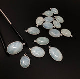 Natural Aquamarine Connectors, Sterling Silver Gemstone Connectors, Jewelry Findings, Jewelry Supplies for Jewelry Making, 1 pc