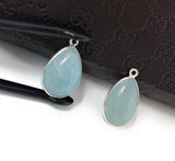 Natural Aquamarine Connectors, Sterling Silver Gemstone Connectors, Jewelry Findings, Jewelry Supplies for Jewelry Making, 1 pc