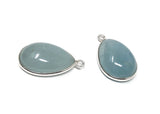 Natural Aquamarine Connectors, Sterling Silver Gemstone Connectors, Jewelry Findings, Jewelry Supplies for Jewelry Making, 1 pc