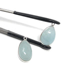 Natural Aquamarine Connectors, Sterling Silver Gemstone Connectors, Jewelry Findings, Jewelry Supplies for Jewelry Making, 1 pc