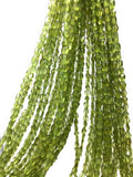Natural Peridot Faceted Beads, Genuine Gemstone Wholesale Beads, Bulk Jewelry Supplies for Jewelry Making, 12.5" Strand
