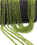 Natural Peridot Gemstone Beads, Genuine Gemstone Wholesale Beads, Bulk Beads for Jewelry Making, 3.5mm- 4mm Beads, 12.5" Strand