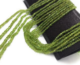 Natural Peridot Gemstone Beads, Genuine Gemstone Wholesale Beads, Bulk Beads for Jewelry Making, 3.5mm- 4mm Beads, 12.5" Strand