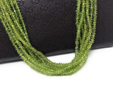 Natural Peridot Gemstone Beads, Genuine Gemstone Wholesale Beads, Bulk Beads for Jewelry Making, 3.5mm- 4mm Beads, 12.5" Strand