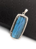 Labradorite Pave Diamond Pendant, Labradorite Gemstone Pendant, Sterling Silver Jewelry, DIY Wholesale Pendants , Gifts for Her