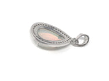 Ethiopian Opal Pendant, Gemstone Pendant, Diamond Pendant, Sterling Silver Opal Pendant, Pave Diamond Jewelry, Gifts for Her