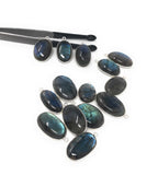 10Pcs/13 Pcs Labradorite Gemstone Charms, Sterling Silver Bulk Charms, Large Labradorite Charms for DIY Jewelry Making, 23x13mm - 30x18mm