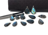 Labradorite Gemstone Charms, Sterling Silver Bulk Charms, Wholesale Jewelry Findings for Jewelry Making, Jewelry Supplies, 1 pc