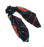 Printed Scrunchies for Women, Ponytail Holder Hair Tie for Girls, Long Tail Scarf Scrunchies for Women, Gifts for Girls