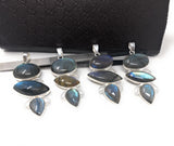 Labradorite Gemstone Pendant, Spiritual Healing Crystal Pendant, Sterling Silver Chakra Jewelry, Jewelry Supplies, Aura Cleansing Jewlery