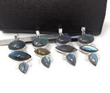 Labradorite Gemstone Pendant, Spiritual Healing Crystal Pendant, Sterling Silver Chakra Jewelry, Jewelry Supplies, Aura Cleansing Jewlery