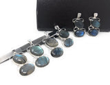 Labradorite Gemstone Pendant, Sterling Silver Gemstone Jewelry, DIY Pendant Jewelry Supplies , Gifts for Her, 1 Pc
